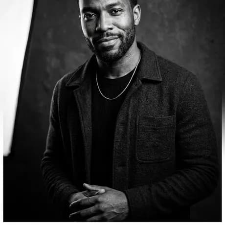 New look: black-and-white studio portrait